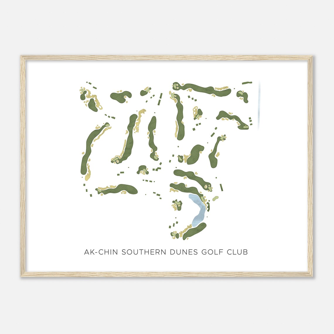 Ak-Chin Southern Dunes Golf Club Modern Watercolor Map Poster - Image 2