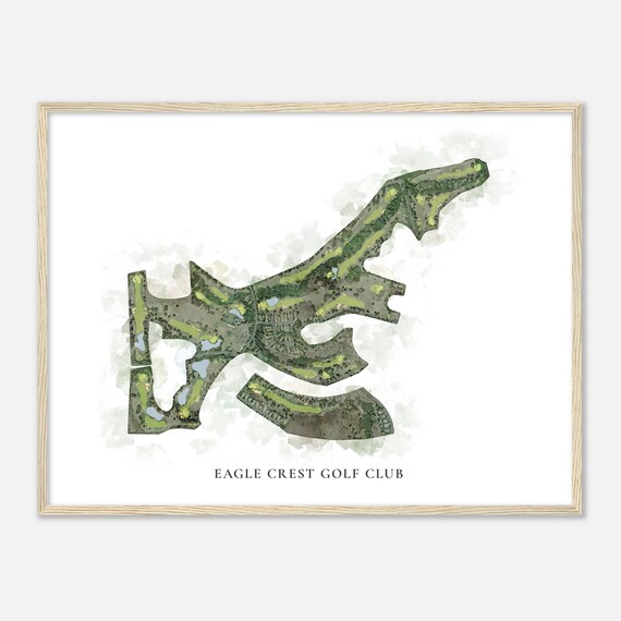 Eagle Crest Golf Club California Classic Watercolor Map Golfer Gift Golf Wall Art Golf Poster Print Course Layout