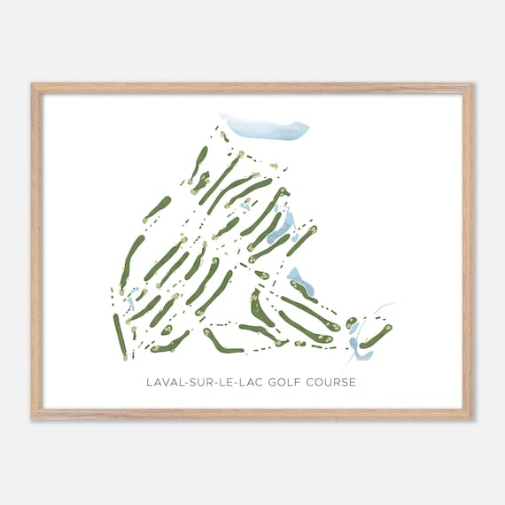 Laval-sur-le-Lac Golf Course Canada Minimalist Watercolor Golf Map Poster