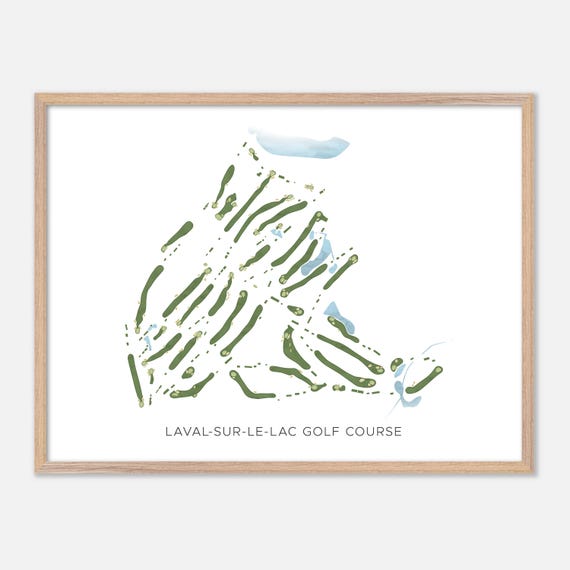 Laval Sur Le Lac Golf Course In Canada Modern Watercolor Map Golfer Gift Golf Wall Art Golf Poster Print Course Layout