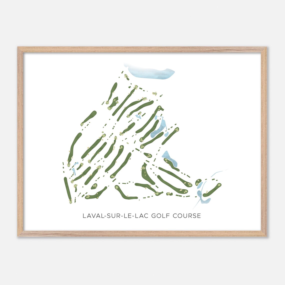 Laval-sur-le-Lac Golf Course Canada Minimalist Watercolor Golf Map Poster