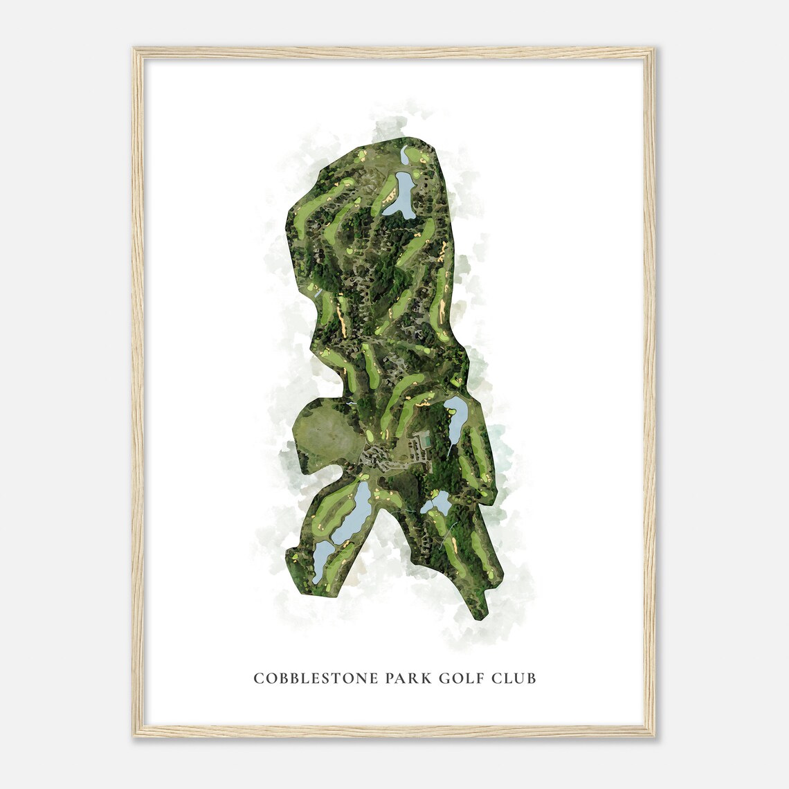 Cobblestone Park Golf Club South Carolina Classic Watercolor Poster