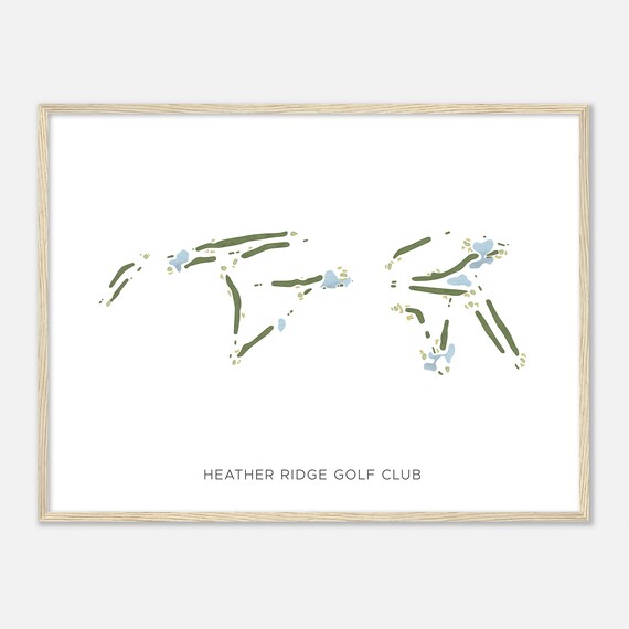 Heather Ridge Golf Club Colorado Modern Watercolor Map Golfer Gift Golf Wall Art Golf Poster Print Course Layout