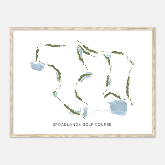 Broadlands Golf Course Colorado Modern Watercolor Map Golfer Gift Golf Wall Art Golf Poster Print Course Layout