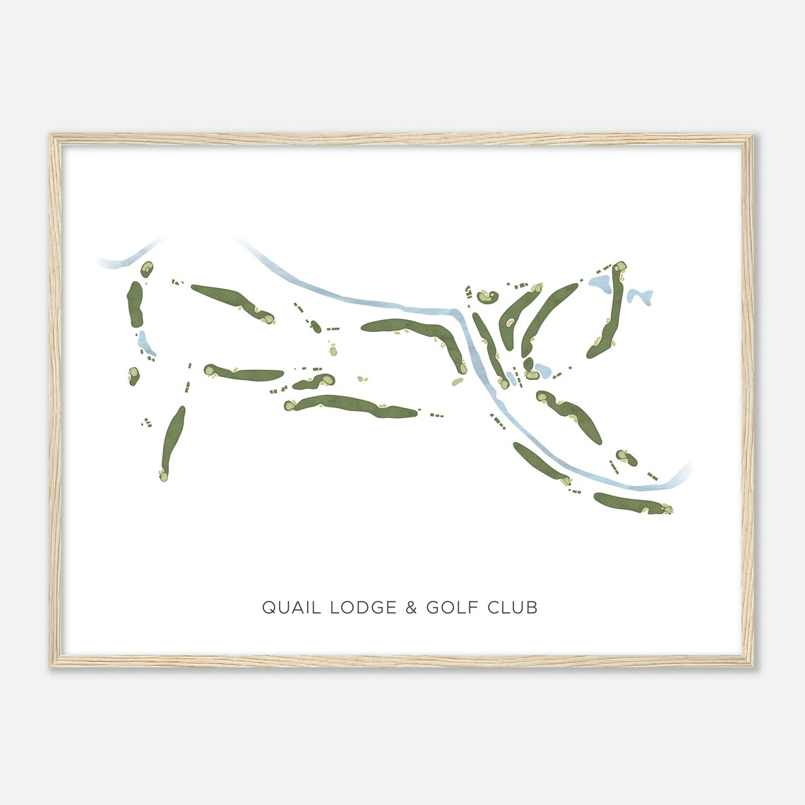 Quail Lodge & Golf Club California Modern Watercolor Map Poster