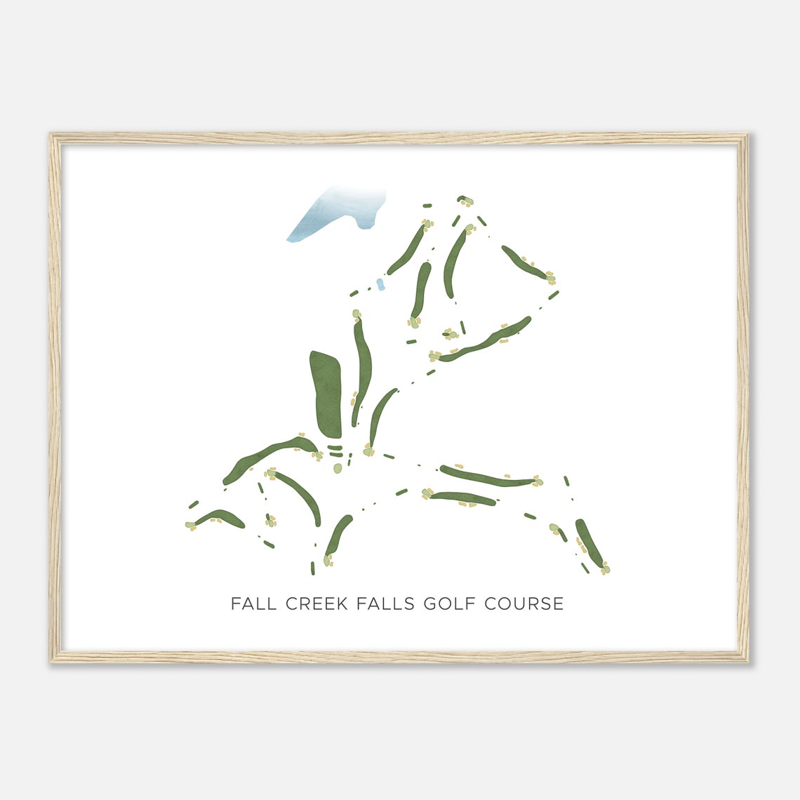 Fall Creek Falls Golf Course Tennessee Modern Watercolor Poster - Image 2