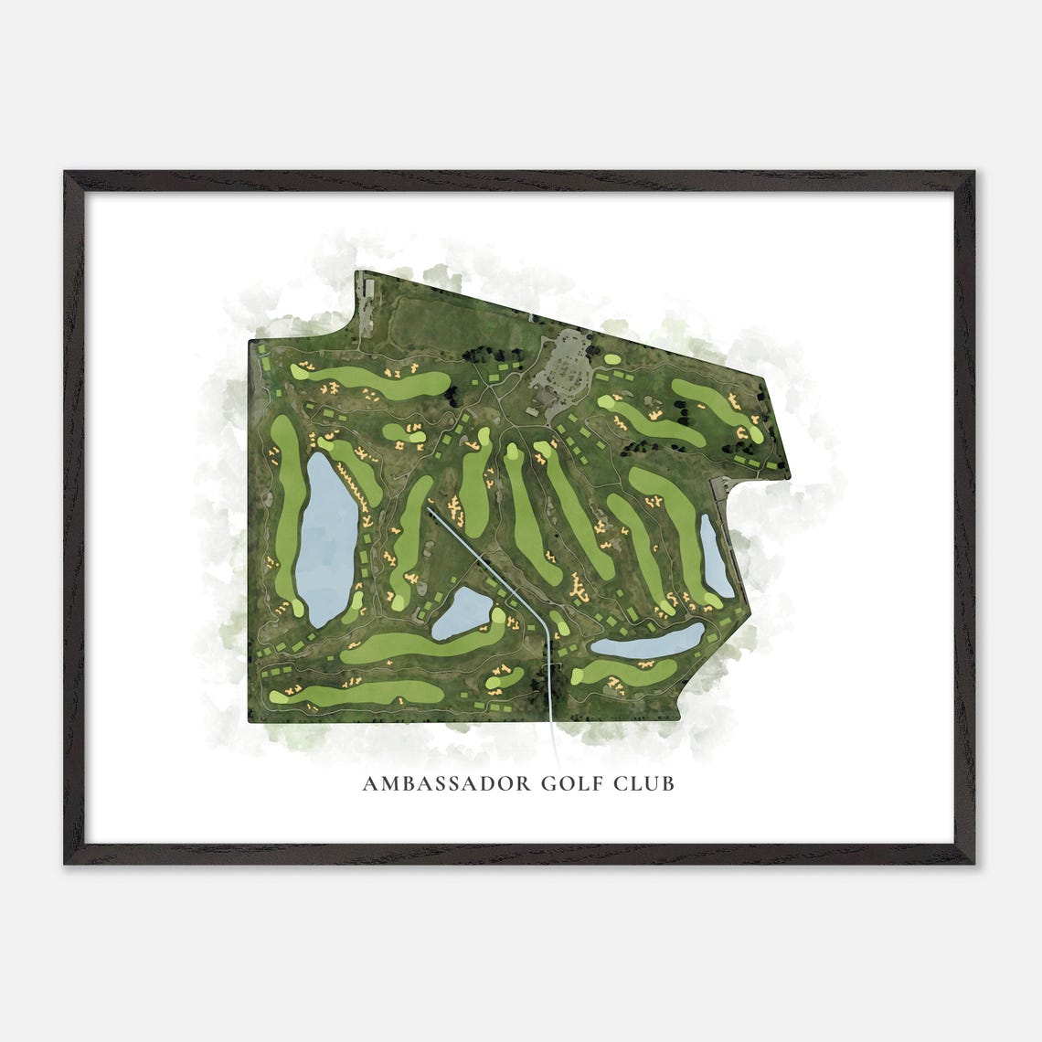 Ambassador Golf Club Windsor Canada Classic Watercolor Map Poster - Image 4