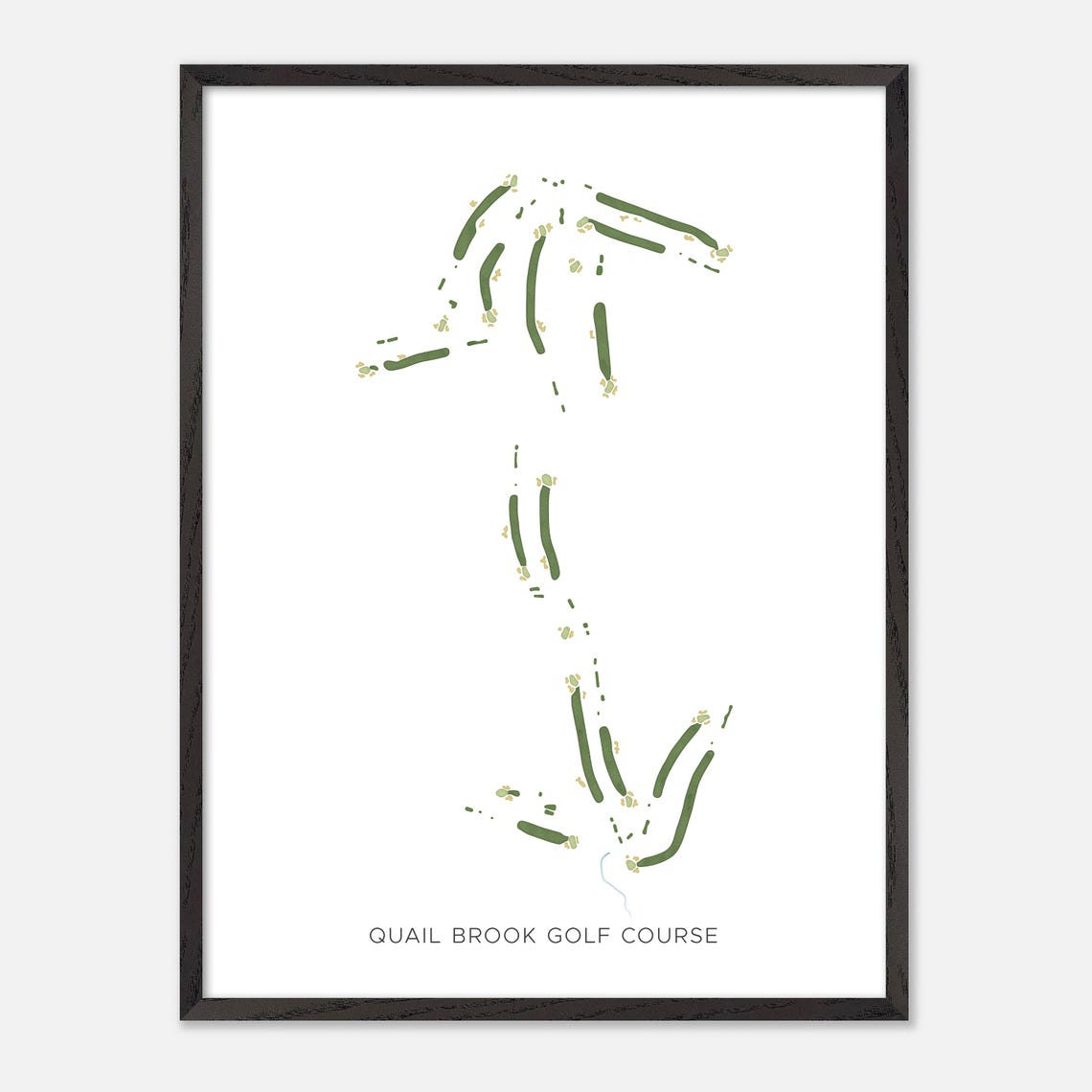 Quail Brook Golf Course Minimalist Green Fairways Map Art Poster - Image 3