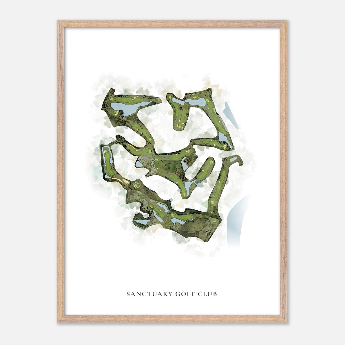 Sanctuary Golf Club Waverly Georgia Classic Watercolor Poster - Image 6