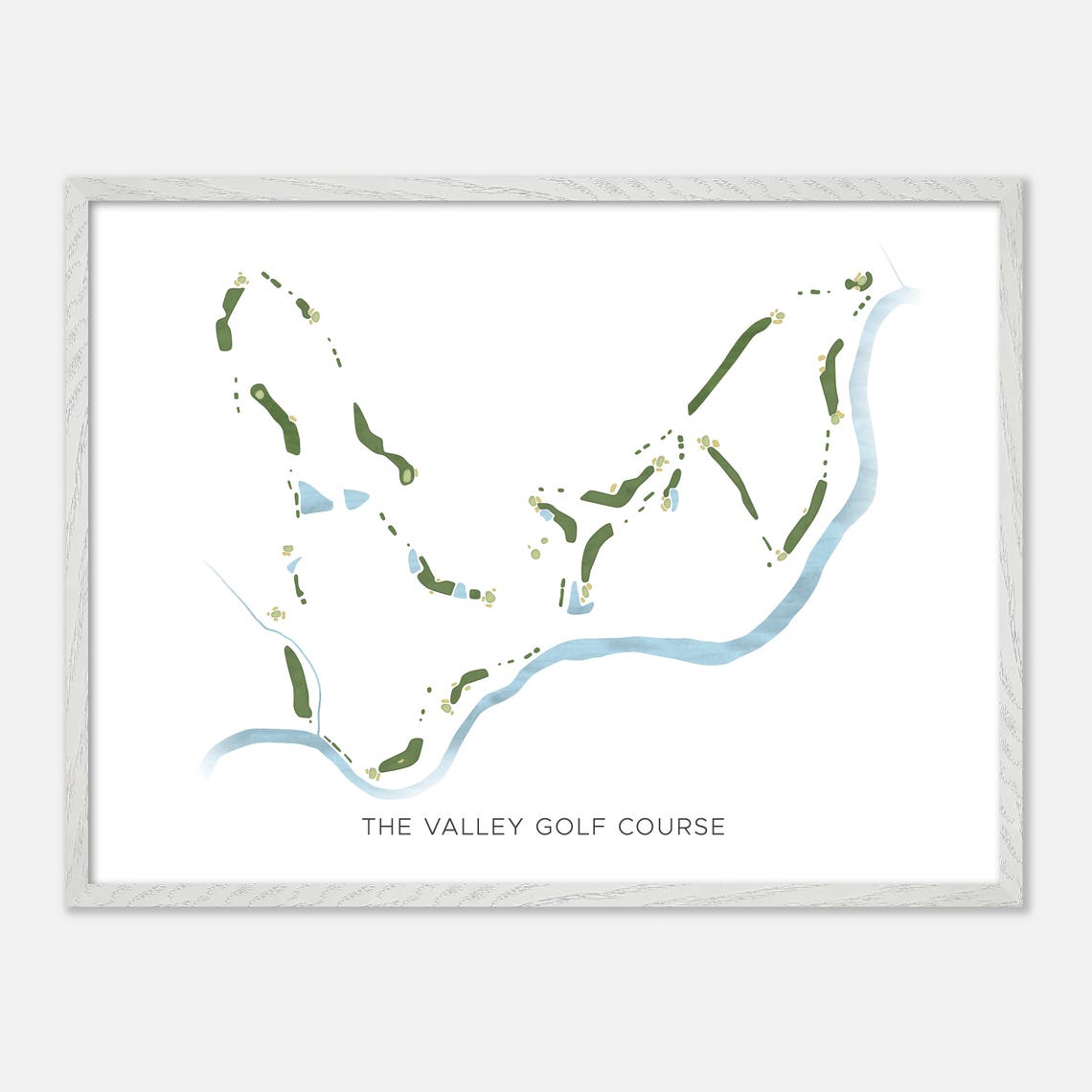 The Valley Golf Course Burlington North Carolina Modern Map Poster - Image 4