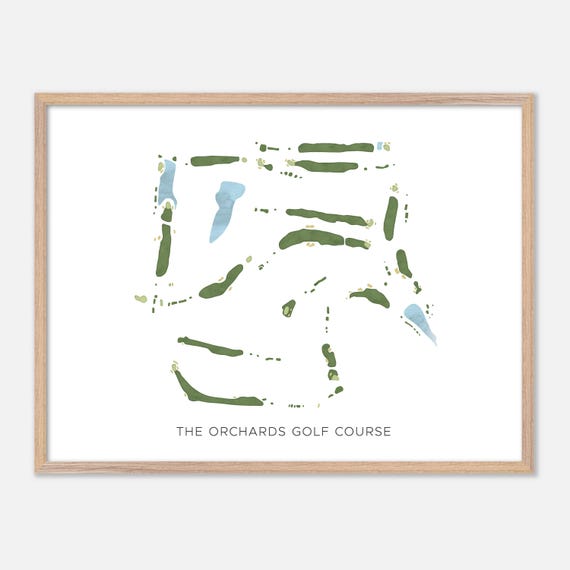 The Orchards Golf Course In Belleville Illinois Modern Watercolor Map Golfer Gift Golf Wall Art Golf Poster Print Course Layout