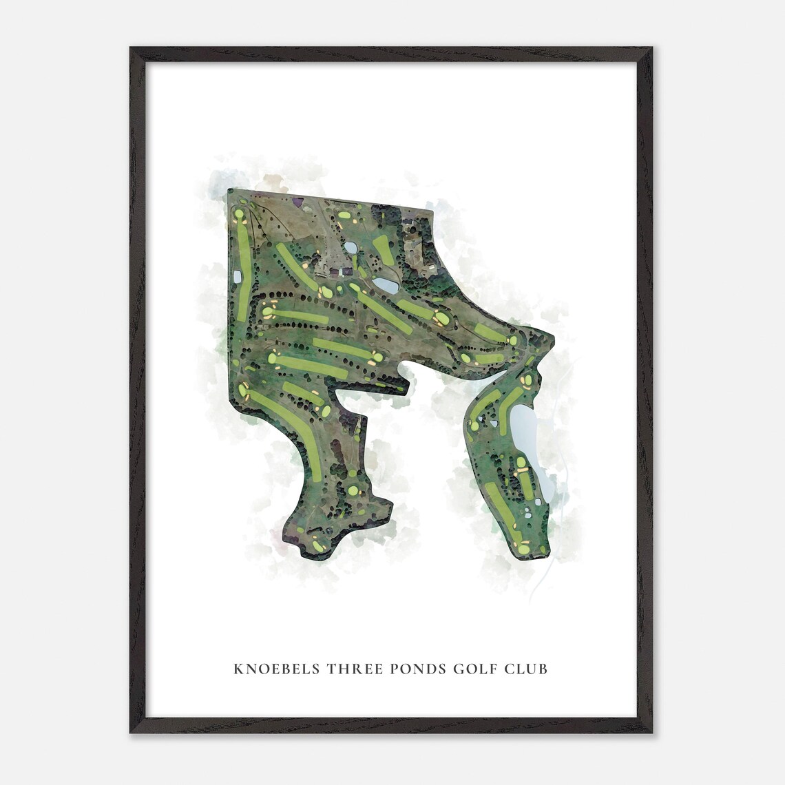 Knoebels Three Ponds Golf Club, Watercolor Map Print - Image 3