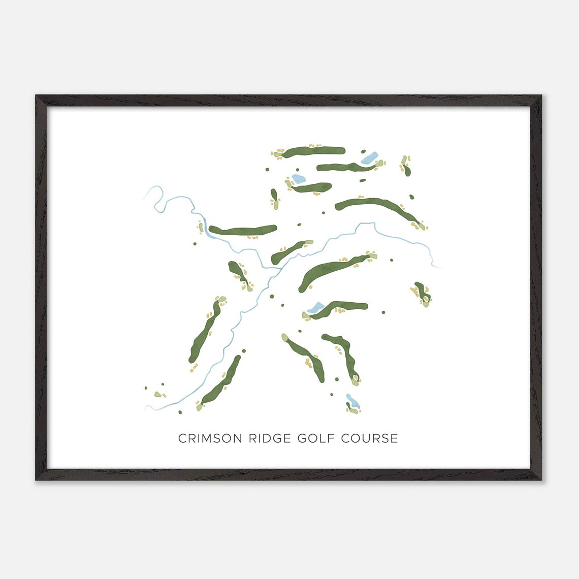 Crimson Ridge Golf Course Canada Minimalist Watercolor Map Poster - Image 4