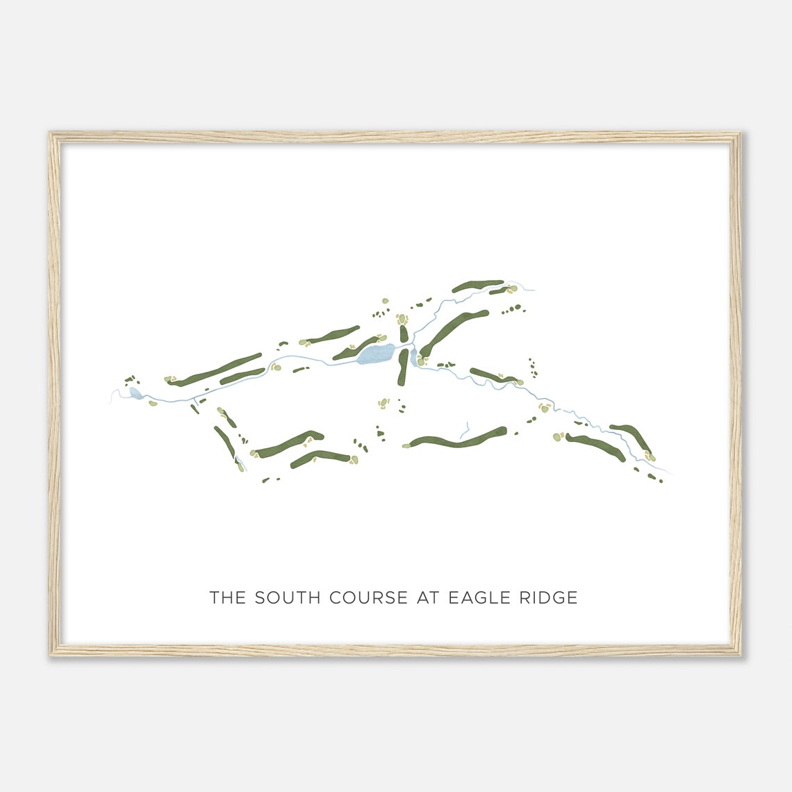 The South Course at Eagle Ridge Modern Course Layout Map Poster