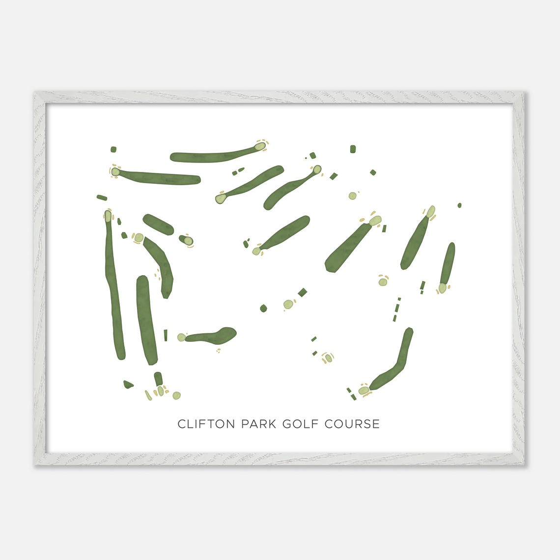 Clifton Park Golf Course Modern Minimalist Map Style Art Poster - Image 4