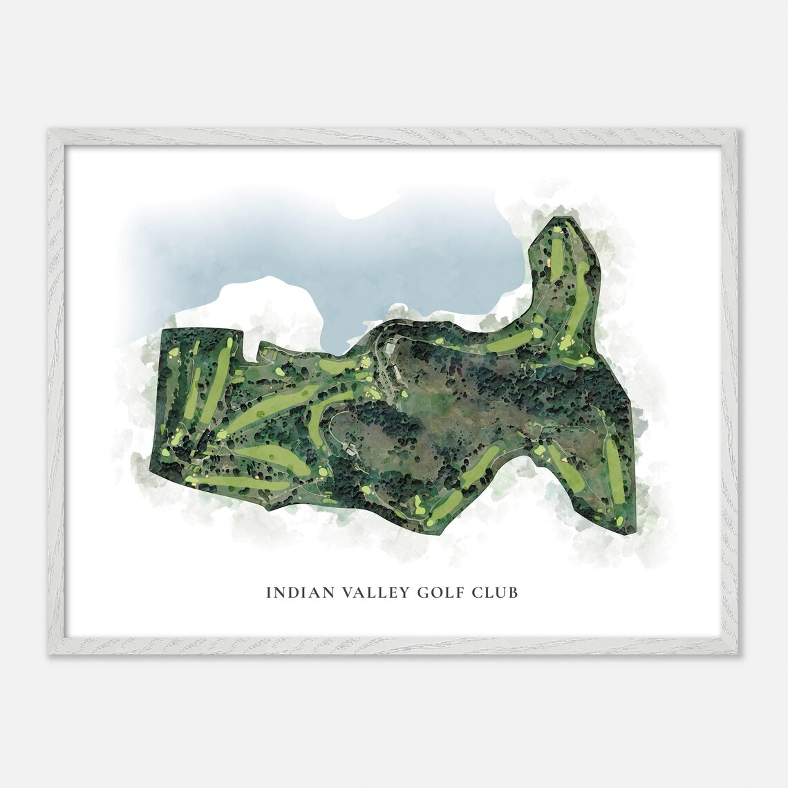 Indian Valley Golf Club Novato California Classic Watercolor Poster - Image 4