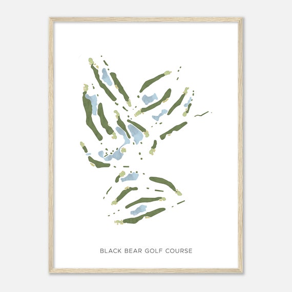 Black Bear Golf Course Minnesota Modern Watercolor Map Golfer Gift Golf Wall Art Golf Poster Print Course Layout
