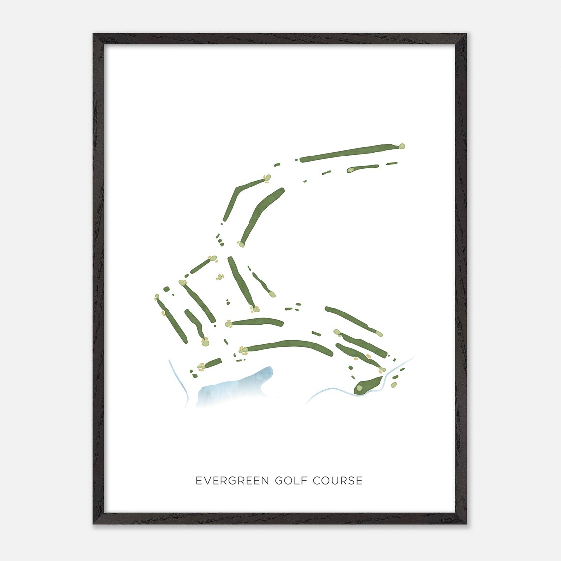 Evergreen Golf Course Evergreen Colorado Modern Watercolor Golf Map Poster - Image 3