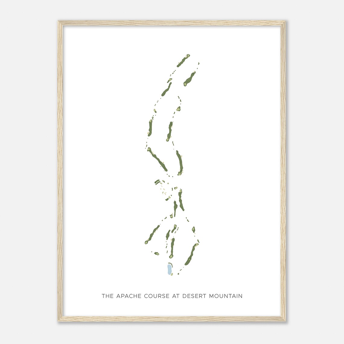 The Apache Course At Desert Mountain Arizona Modern Watercolor Map Golfer Gift Golf Wall Art Golf Poster Print Course Layout - Image 2