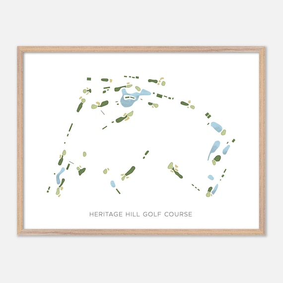 Heritage Hill Golf Course Minimalist Watercolor Map Art Poster