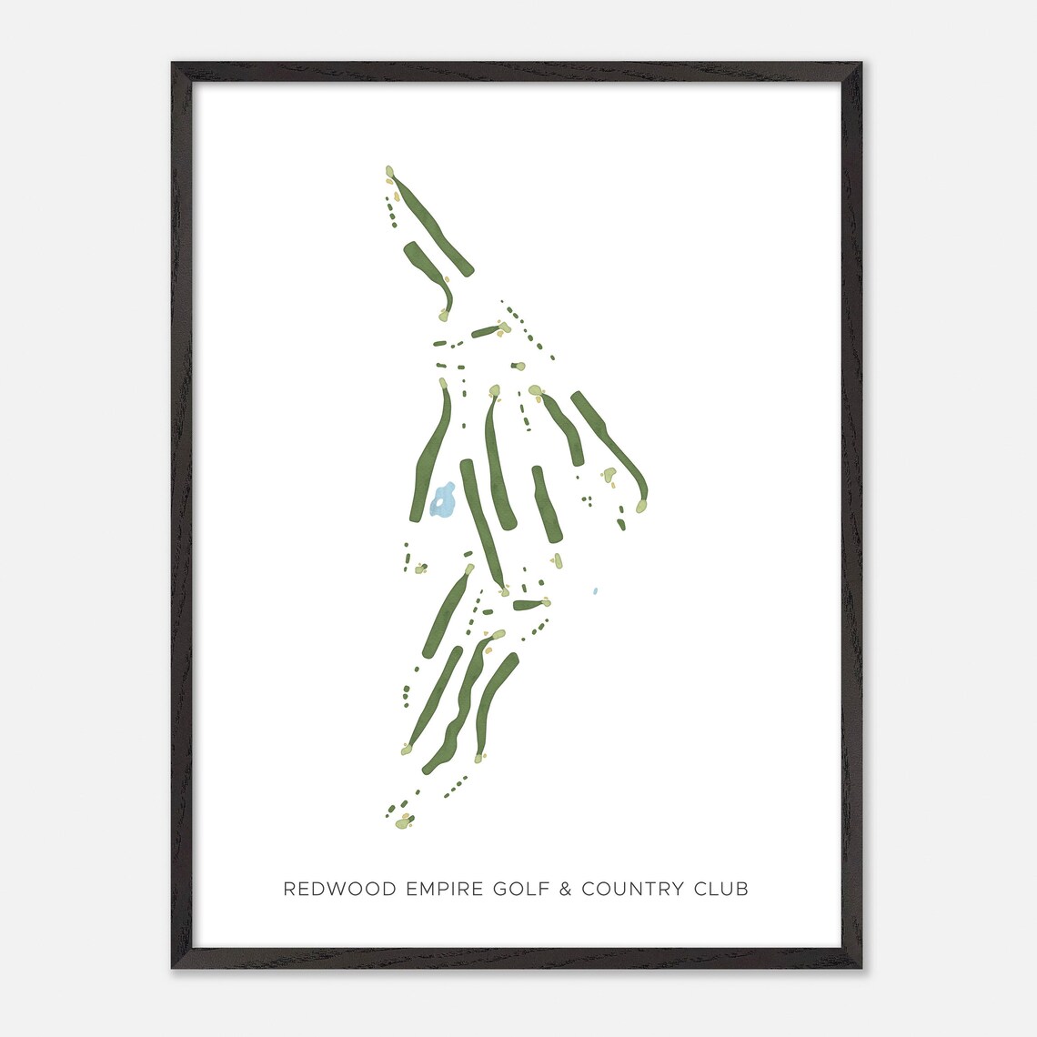 Redwood Empire Golf and Country Club Watercolor Minimalist Poster - Image 3