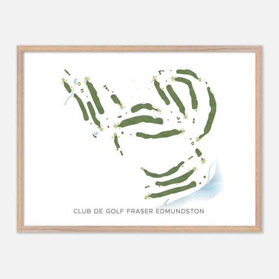 Club De Golf Fraser Edmundston In Canada Modern Watercolor Map Golfer Gift Golf Wall Art Golf Poster Print Course Layout