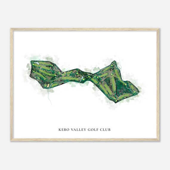 Kebo Valley Golf Club Maine Classic Watercolor Map Golfer Gift Golf Wall Art Golf Poster Print Course Layout