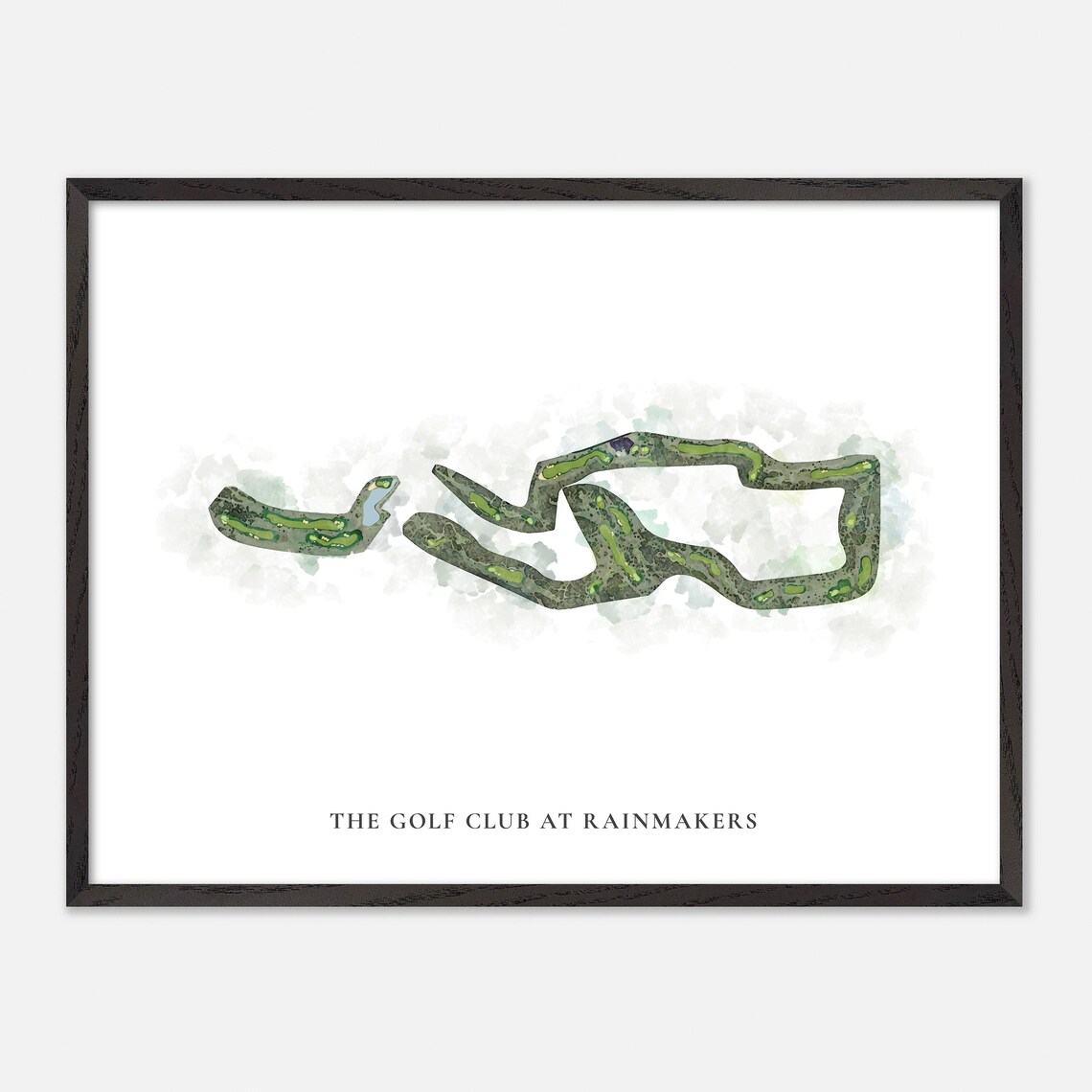 The Golf Club at Rainmakers New Mexico Classic Watercolor Map Poster - Image 5