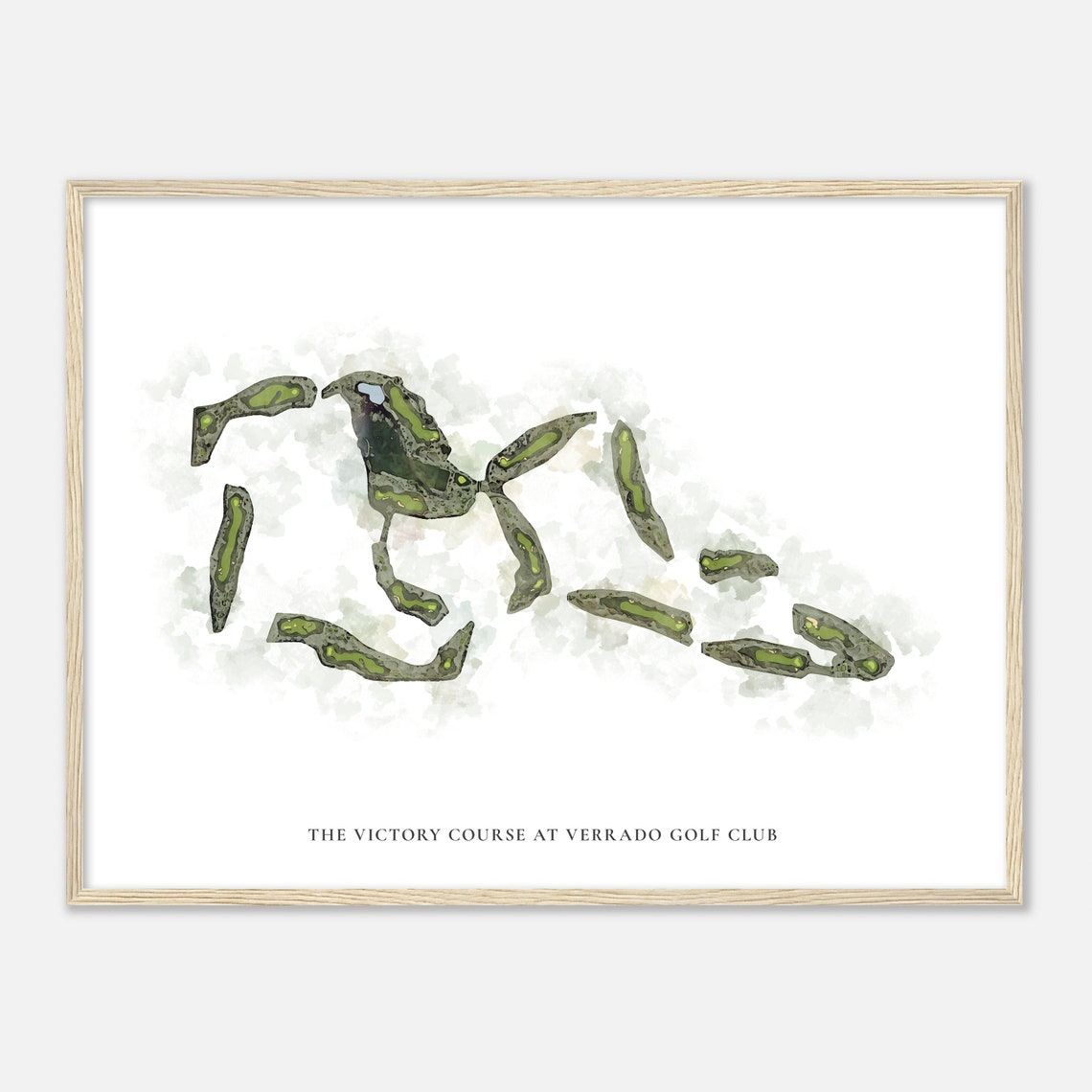 Victory Course at Verrado Golf Club Modern Watercolor Map Poster - Image 2