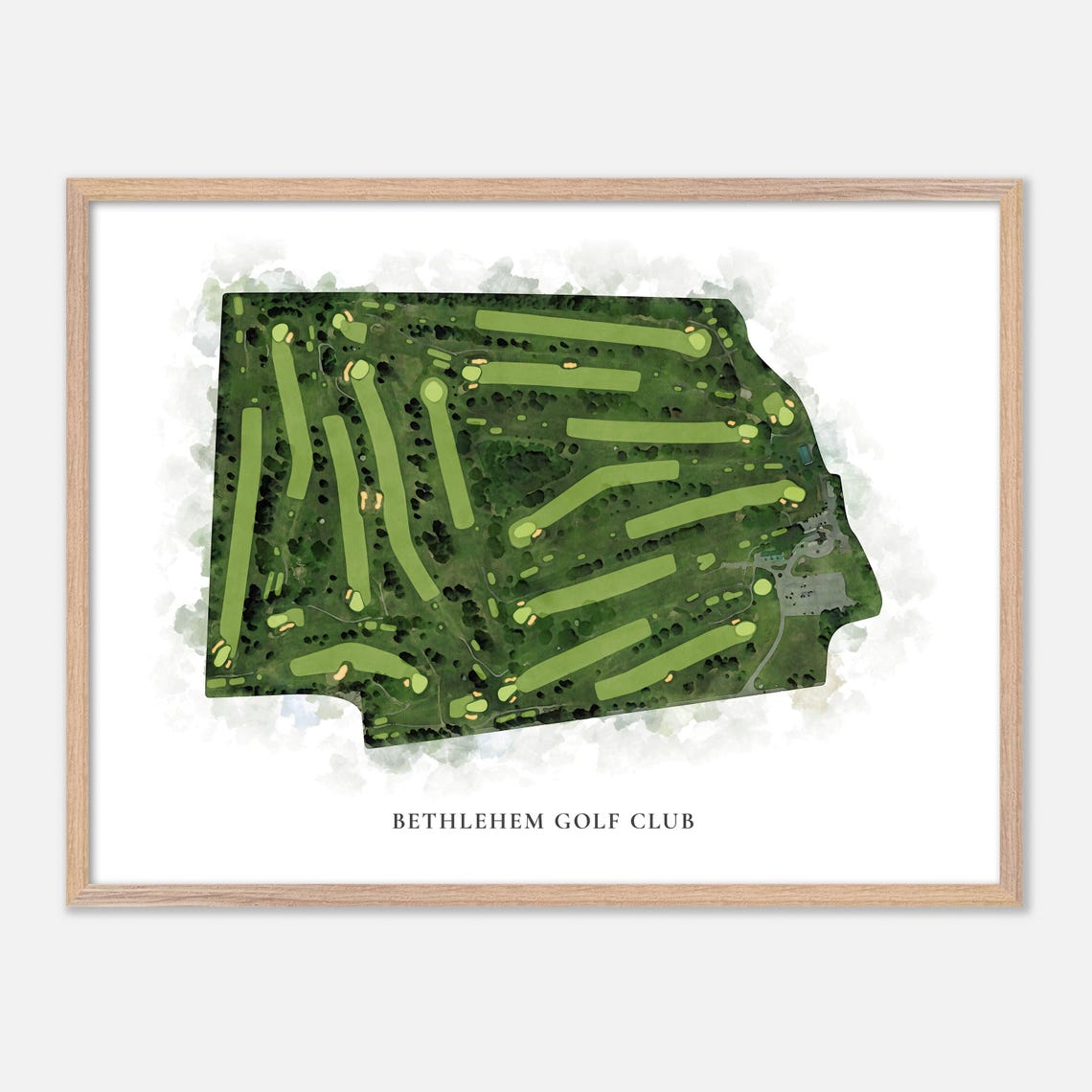 Bethlehem Golf Club Pennsylvania Classic Watercolor Map Print