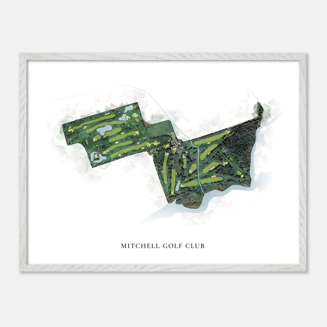 Mitchell Golf Club Mitchell Canada Classic Watercolor Golf Map Poster - Image 3