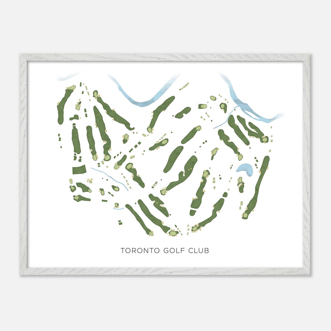 Toronto Golf Club Etobicoke Modern Minimalist Watercolor Map Poster - Image 3