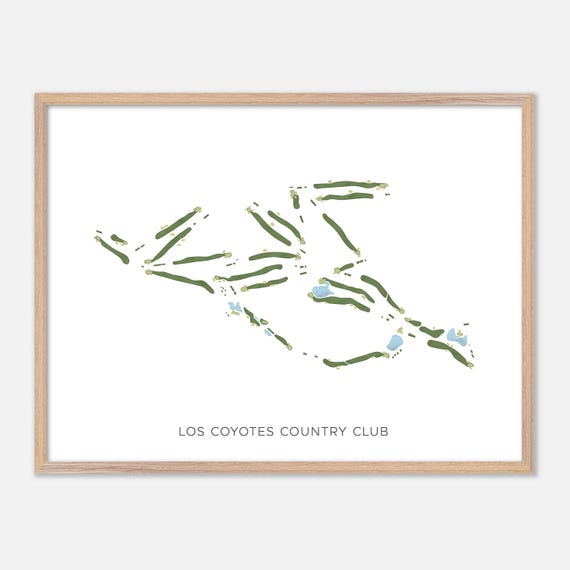 Los Coyotes Country Club In Buena Park California Modern Watercolor Map Golfer Gift Golf Wall Art Golf Poster Print Course Layout