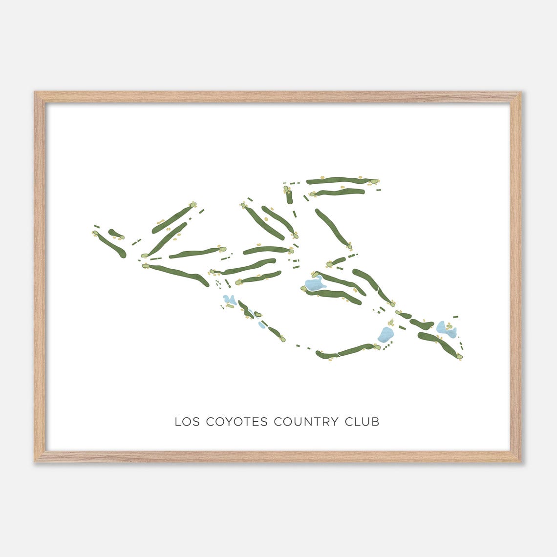 Los Coyotes Country Club Modern Fairway Golf Course Map Poster
