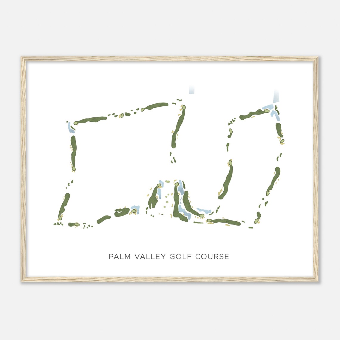Palm Valley Golf Course Nevada Modern Watercolor Map Golfer Gift Golf Wall Art Golf Poster Print Course Layout - Image 2