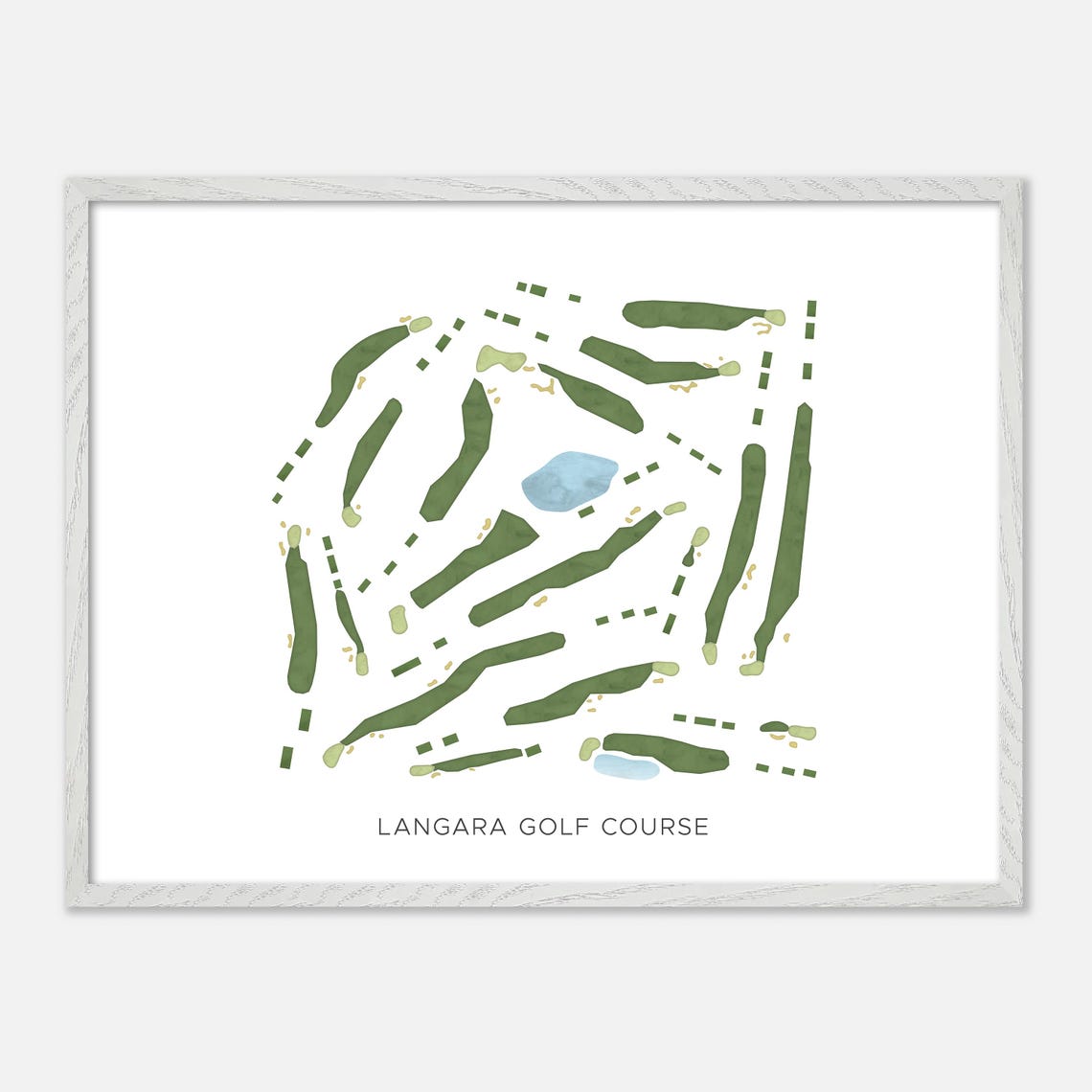 Langara Golf Course Vancouver Canada Modern Watercolor Map Poster - Image 3