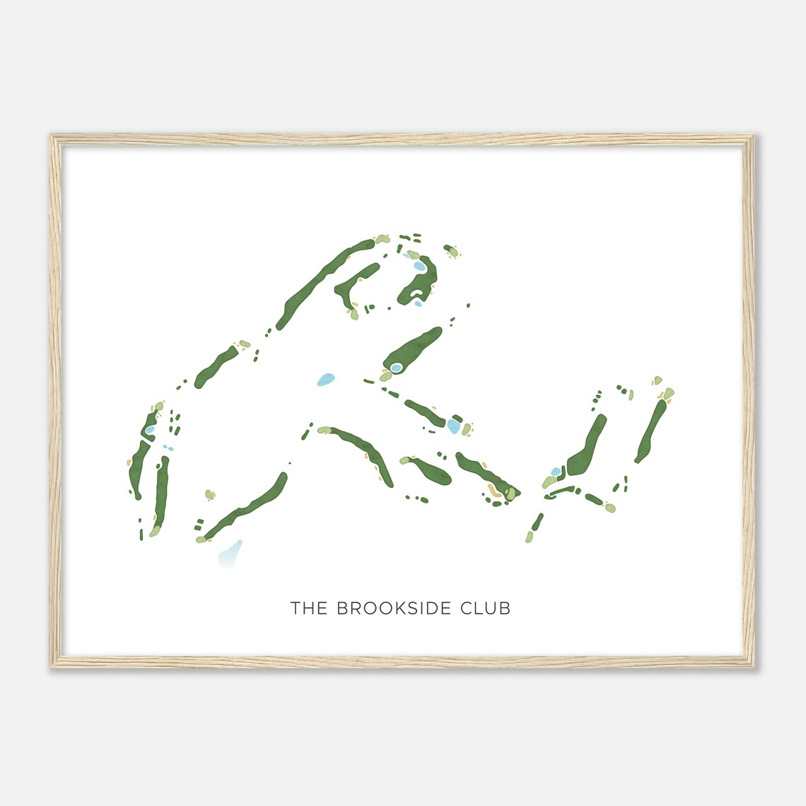 The Brookside Club Massachusetts Modern Watercolor Map Golfer Gift Golf Wall Art Golf Poster Print Course Layout - Image 2