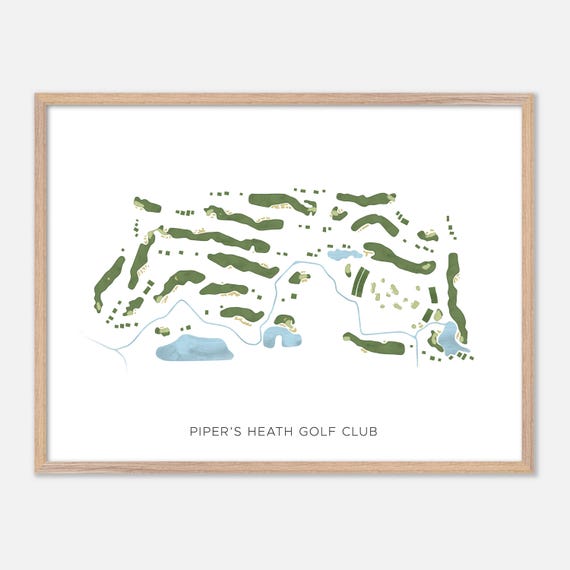 Pipers Heath Golf Club In Milton Canada Modern Watercolor Map Golfer Gift Golf Wall Art Golf Poster Print Course Layout