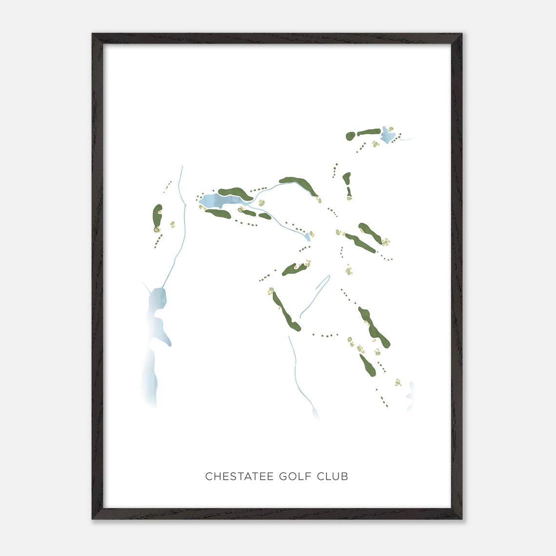 Chestatee Golf Club Modern Minimalist Golf Course Map Poster - Image 2