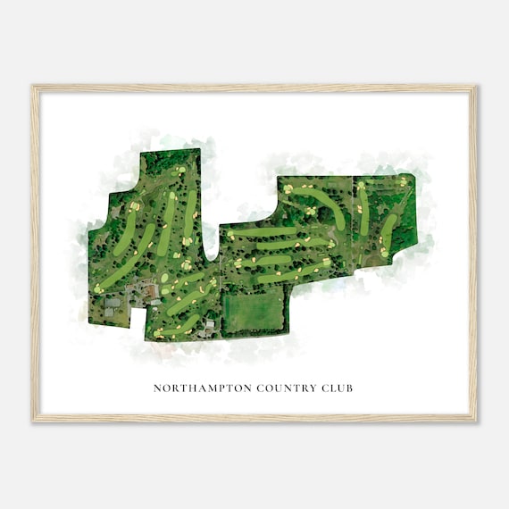 Northampton Country Club Pennsylvania Classic Watercolor Map Golfer Gift Golf Wall Art Golf Poster Print Course Layout