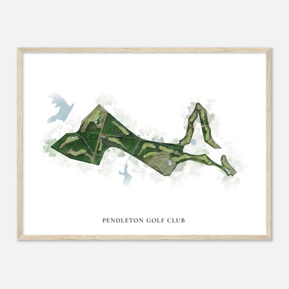 Pendleton Golf Club Virginia Classic Watercolor Map Golf Poster