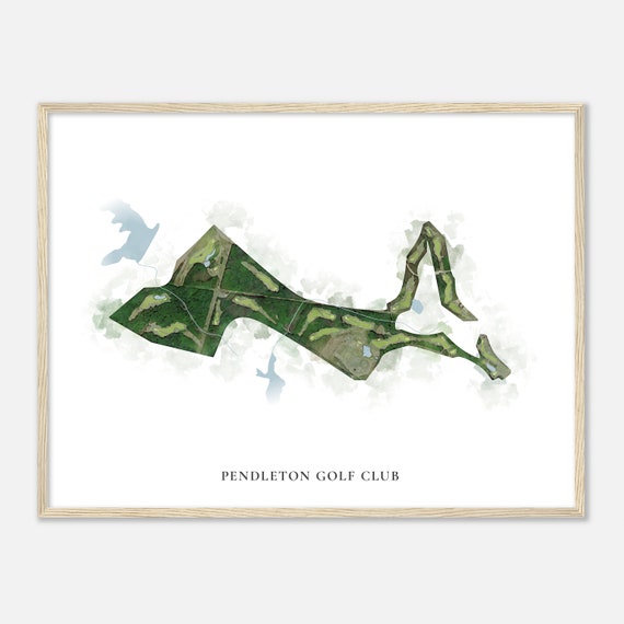 Pendleton Golf Club Virginia Classic Watercolor Map Golfer Gift Golf Wall Art Golf Poster Print Course Layout