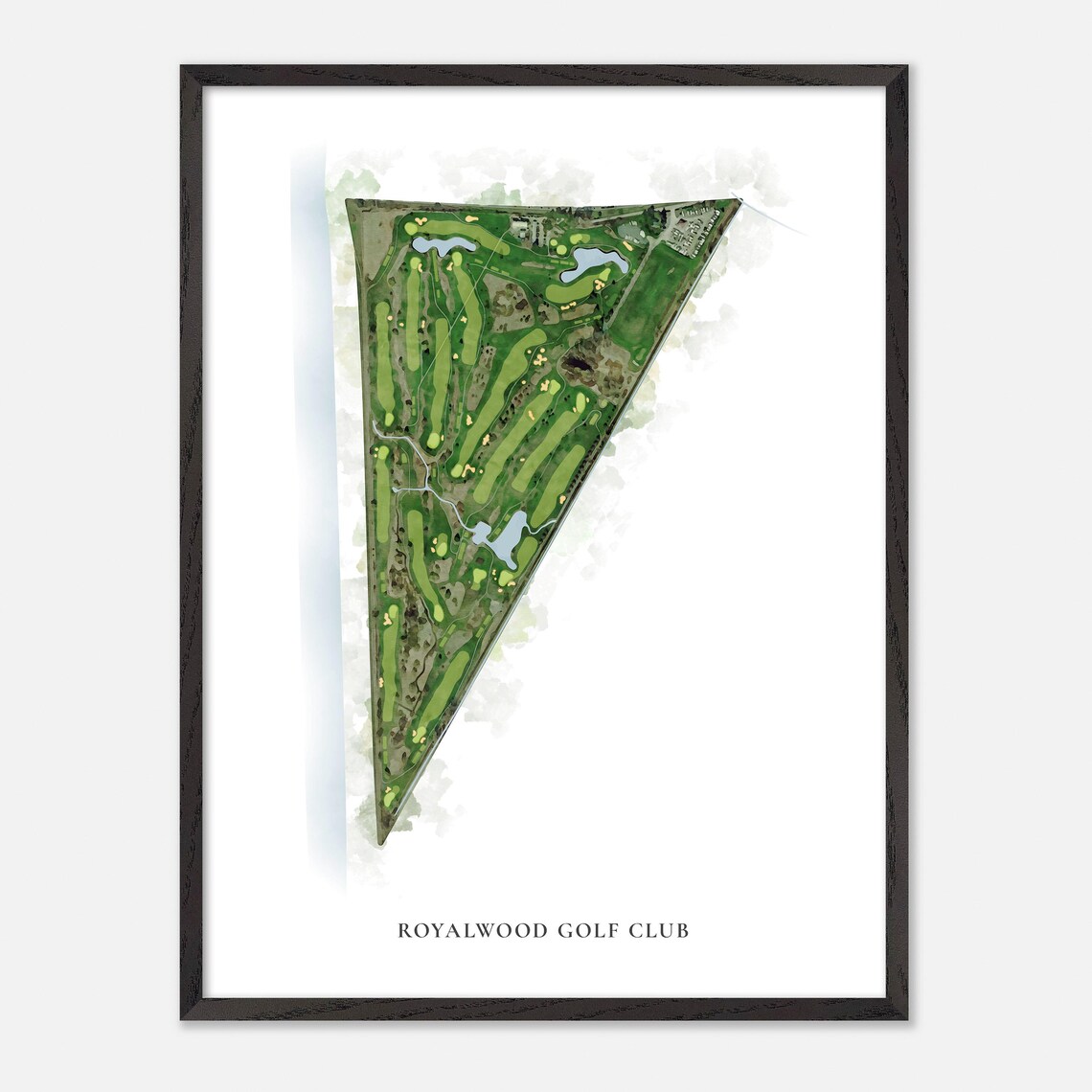 Royalwood Golf Club Canada Classic Watercolor Golf Map Poster - Image 2