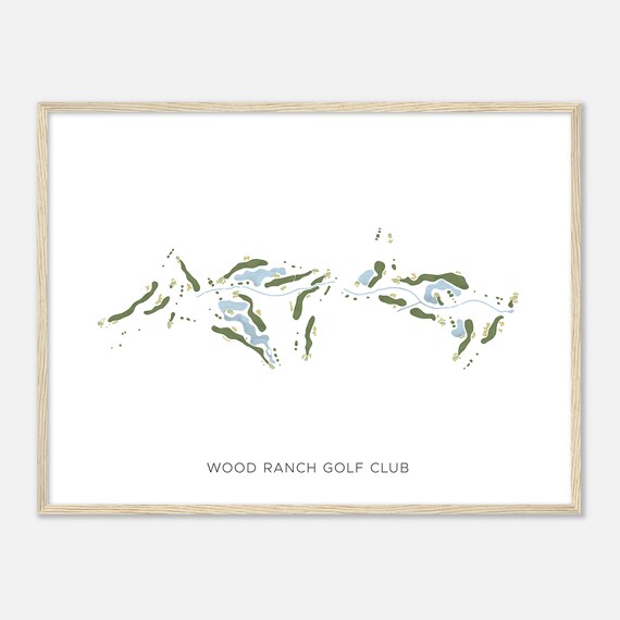 Wood Ranch Golf Club California Modern Watercolor Map Golfer Gift Golf Wall Art Golf Poster Print Course Layout