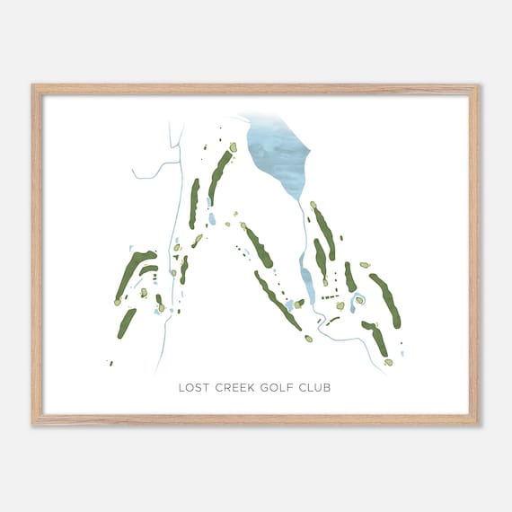 Lost Creek Golf Club Beaver Bank Canada Modern Watercolor Course Map Poster