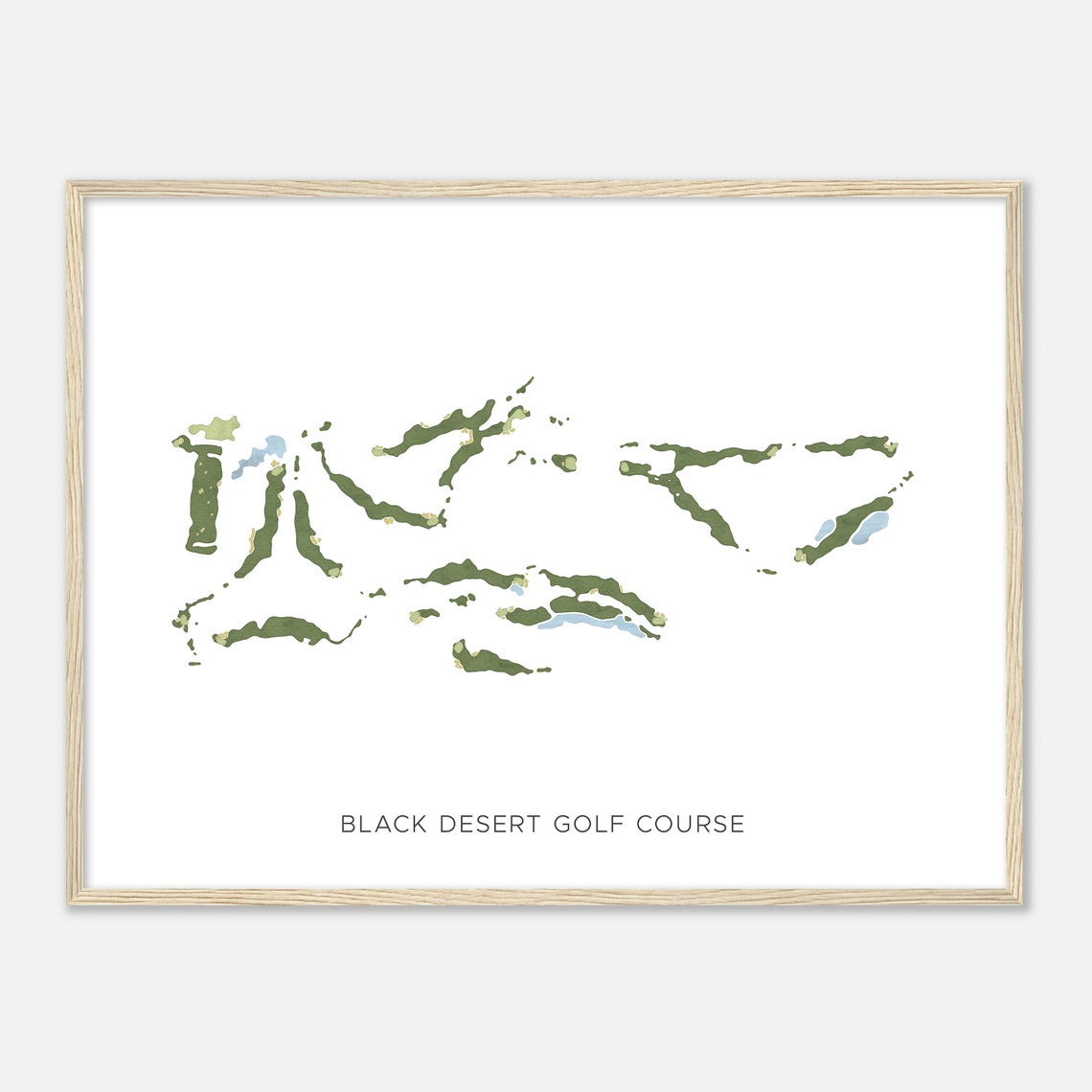 Black Desert Golf Course Minimalist Modern Course Layout Print - Image 2