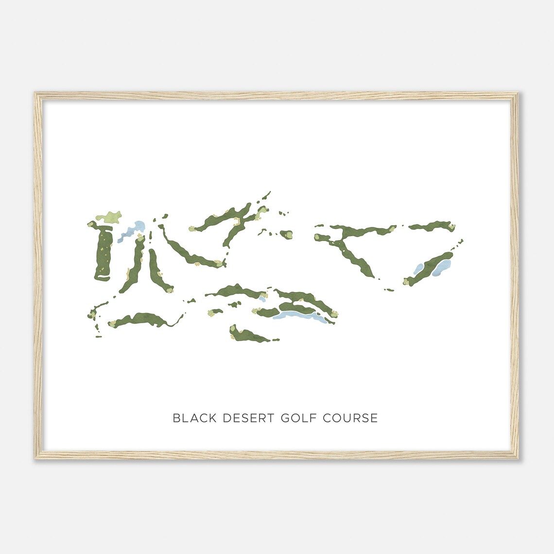 Black Desert Golf Course Utah Modern Watercolor Map Golfer Gift Golf Wall Art Golf Poster Print Course Layout - Image 2