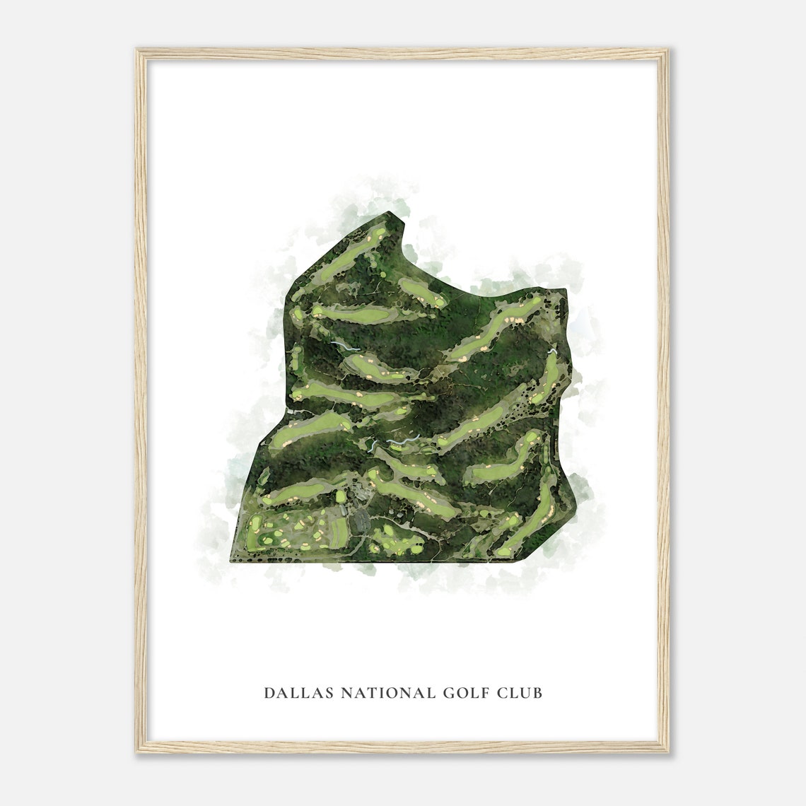 Dallas National Golf Club Aerial Watercolor Course Map Poster - Image 2