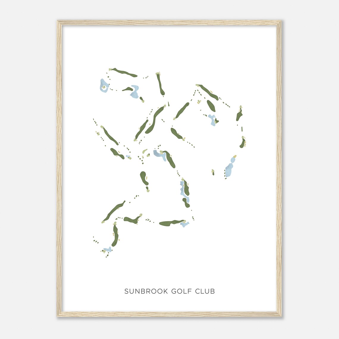 Sunbrook Golf Club Utah Modern Watercolor Map Golfer Gift Golf Wall Art Golf Poster Print Course Layout - Image 2