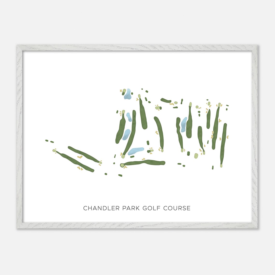 Chandler Park Golf Course Detroit Michigan Modern Watercolor Golf Map Poster - Image 4